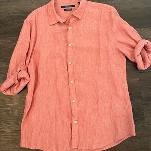 Perry Ellis 100% linen shirt